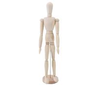Riuulity Artista de maniquí Articulado de Madera Dibujando maniquí, Figura Humana con Cuerpo Base Flexible, Modelo de Enseñanza Posible para Proporción y Forma