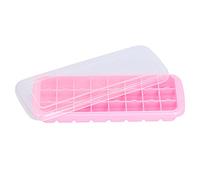 Riuulity Bandeja para Cubitos de Hielo de 24 Rejillas, Molde de Hielo de Silicona Flexible de Grado Alimenticio para Uso en Barra en el Hogar, Rosa, 1 Unidad (PINK)