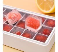 Riuulity Bandeja para Hacer Hielo de Silicona con Tapa Extraíble, Elegante Forma Cuadrada para Hacer Cubitos de Hielo sin Esfuerzo en la Barra, Material de Calidad Alimentaria, 14,5 X 8 X 3 Cm, 1