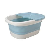 Riuulity Bañera para Remojar los Pies, Bañera Plegable para Aliviar el Dolor y el Cuidado de los Pies en el Hogar, Lavabo de Plástico para Niños, Eliminación de Callos, 28,92 Oz (BLUE)