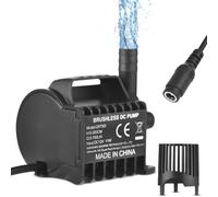 Riuulity Bomba de Agua Sumergible de 12 V, Pequeña Bomba de Fuente Eléctrica para Acuario y Mascotas, Mini Portátil con Base de Ventosa para Pecera - Material ABS