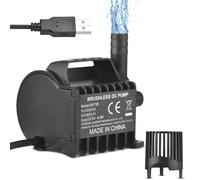 Riuulity Bomba de Agua Sumergible Eléctrica, Bomba de Fuente Pequeña, Cable USB y Base de Ventosa, Mini Portátil para Pecera, Estanque, Fuente de Jardín (Qarkhb)