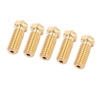 Riuulity Boquilla Hotend de Impresora 3D CNC de Latón para una Experiencia de Impresión Suave Boquillas Extrusoras de 0,4 Mm para QiDi Tech X Plus 3, Temperatura Estable y Extrusión Uniforme, 5 Piezas