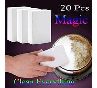 Riuulity Borradores de Esponja de Espuma de Melamina Blanca de 20 Piezas, Limpiador Multiusos Mágico para Oficina, Familia y Baño 10 * 6 * 2 Cm (Como se muestra)