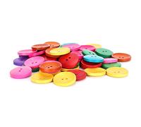Riuulity Botón de Costura con Forma de Cuenco de Madera, Multicolor, Suministros para Manualidades, Ropa, 150 Uds., 1,2 "de Diámetro