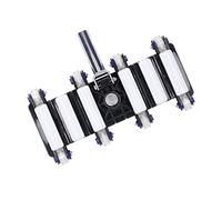 Riuulity Cabezal de Aspiradora para Piscina Duradero de 14 Pulgadas con Ruedas y Cepillos Laterales para una Limpieza Eficaz de la Piscina, Aplicable a Piscinas, Acuarios y Estanques de Peces