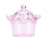 Riuulity Caja de Dulces de Plástico con Forma de de 12 Piezas para Regalos de Fiesta, Cajas de Chocolate Transparentes Ideales para Ocasiones de Celebración, 3 Colores 8 Cm/5 Cm/7 (PINK)
