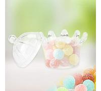 Riuulity Caja de Dulces de Plástico con Forma de de 12 Piezas para Regalos de Fiesta, Cajas de Chocolate Transparentes Ideales para Ocasiones de Celebración, 3 Colores 8 Cm/5 Cm/7 (WHITE)