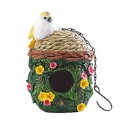 Riuulity Casa para Pájaros Colgante para Exteriores, Jaula de Resina, Gran Decoración para el Hogar, Fácil de Instalar, Multicolor, 19,5x19x25,5 Cm (Tipo 3)
