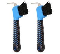 Riuulity Cepillo para Pezuñas de Caballo, Duradero, Azul, con Gancho de Acero, Cómodo Agarre de Goma, para Trabajos de Limpieza sin Esfuerzo y Eliminación de Barro