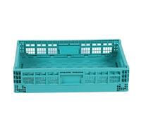 Riuulity Cesta de Almacenamiento Plegable de Plástico Grueso para Juguetes, Frutas y Verduras, Organizador Apilable de Gran Capacidad para el Hogar, Camping, Oficina, Contenedor Plegable Portátil (S)