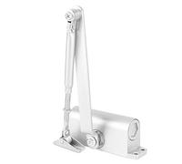 Riuulity Cierrapuertas Hidráulico con Amortiguador, Eje Giratorio Suave para Puertas de Oficina en Casa, Color Blanco y Plateado ([Posicionamiento] Tamaño pequeño 45 KG)