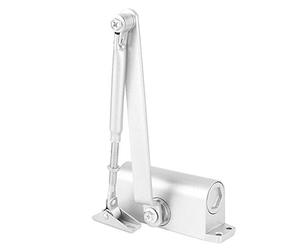 Riuulity Cierrapuertas Hidráulico con Amortiguador, Eje Giratorio Suave para Puertas de Oficina en Casa, Color Blanco y Plateado ([Posicionamiento] Tamaño pequeño 45 KG)