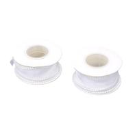 Riuulity Cinta Versátil con Bordes de Cuentas de Perlas Artificiales para Decoración de Bodas y Vacaciones, 1,6 Pulgadas, 15 Pies, 2 Rollos (ZLP2646)