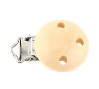 Riuulity Clamp/Holder para Chupete de bebé de Madera No Tóxica para Apaciguar Al bebé 10 Unids/lote Cierres para Pezones Infantiles Fáciles de Usar 1,7x1,2 Pulgadas