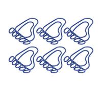 Riuulity Clips de Papel con Forma de Pie que No Destiñen, Aspecto Lindo, Antideslizantes de Metal, Ligeros y Portátiles, para Oficina, Escuela, Familia, 100 Uds. (BLUE)