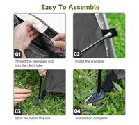 Riuulity Cobertizo para Guardar Bicicletas Tela Oxford 210D Cubiertas para Bicicletas Al Aire Libre a Prueba de Agua para Temporada de Lluvias y Protección UV con Puerta con Cremallera para Fácil