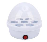 Riuulity Cocedor de Huevos Eléctrico de 350W, Cocedor Rápido de Huevos para Duros y Escalfados para Familias, Acero Inoxidable, 7 Capacidades