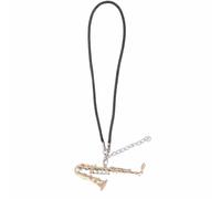 Riuulity Collar con Colgante de Mini Saxofón, Cadena de Instrumentos Musicales Delicada de Oro para Cumpleaños, Material Metálico para Amantes de la Música