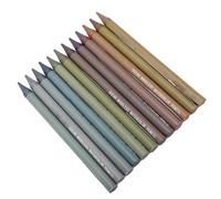 Riuulity Colorido Juego de Lápices sin Madera, 12 Lápices de Colores a Base de Aceite para Pintura de Arte y Producción de Mapas, Mezcla Ligeramente sin Alterar los Colores Debajo, Adecuados para