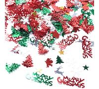 Riuulity Confeti de Mesa Navideño, Accesorios DIY con Pentagrama y Alces para Celebraciones Festivas, 100 G (100 gramos)
