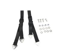Riuulity Correas para Botes de Basura a Prueba de Osos, Cerraduras de Tapa Fuertes para Uso en Exteriores, Nailon, Aleación de Zinc, Color Negro (2PCS)