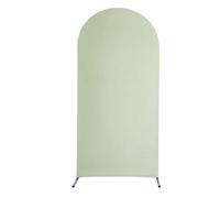 Riuulity Cubierta para Soporte de de Boda, Kit de Cubierta para de Fondo Elástico con Parte Redonda en Forma de U, Hecho de Poliuretano de Primera Calidad y Seda de Leche para Bodas, (Green)