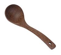 Riuulity Cuchara de Madera de, Material wengué, Fácil de Limpiar para Cocinar en Casa y Comer Cereales, Comida Coreana o Japonesa, 1 Cuchara de Madera. (#1)