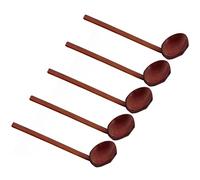 Riuulity Cucharas de Madera de Concha de Tortuga Japonesa, 5 uds., Pulidas a Mano, Ligeras para Decoración de Cocina (Color de pintura antiguo modelo no poroso.)