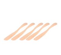 Riuulity Cuchillo Chino de Mantequilla de Cereza de Primera Calidad, Paquete de 5 para Untar Mermelada, Miel, Mantequilla de maní en Pan, Pastel, Utensilio de Cocina (Madera Natural)