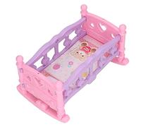 Riuulity Cuna de Casa de Muñecas a Escala 1:12, Cuna Decorativa para Mini Muñeca, Excelente Regalo para Niños, Diseño de Borde Redondo, para Compañía Entre e Hijos