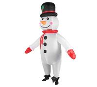 Riuulity Disfraz Inflable de Muñeco de Nieve, Traje Divertido de Muñeco de Nieve de 5.9 Pies para Carnavales de Halloween, Fiesta de Cosplay con Soplador de Aire Reforzado