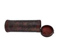 Riuulity Elegante Caja de Almacenamiento de Madera para Vino Tinto Individual con un Hermoso Tallado, Perfecta como Regalo de Empresa, Tamaño 34 X 11,5 X 11 Cm