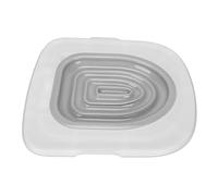Riuulity Entrenador de Inodoro para Gatos, Diseño Extraíble, Práctico de Usar, Fácil para Gatitos, Material de Primera Calidad para Dueños de Gatos (Bandeja Blanca, 1 Soporte Interior Gris)