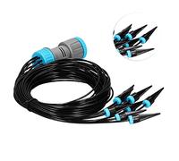 Riuulity Equipo de Riego de Jardín Duradero con 10 Goteros de Agua para Producción Agrícola, ABS, Material PP