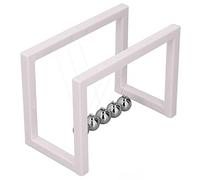 Riuulity Escritorio Oscilante Péndulo Bola Leyes de Conservación Demostración Alivio del Estrés Regalo para la Familia Acrílico Hierro 6.3 X 4.5 Pulgadas (White)