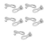 Riuulity Eslabón Perdido de Bicicleta de Acero Duradero Fácil Instalación Enlace de Bicicleta de Liberación Rápida para Ciclistas 5 Pares (universal de 6/7/8 velocidades)