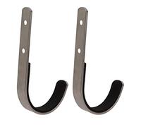 Riuulity Estante de Almacenamiento para de Tiro con, 2 uds., Ganchos en Forma de J para Montaje en Pared, Acolchado Suave para una Colocación Segura en Hogares, Acero Inoxidable