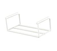 Riuulity Estante Expandible Debajo del Gabinete, Organizador de Zapateros, Almacenamiento de Zapatos de Hierro para Gabinete, 20 X 15 X 40,5 Cm, 800,00 G, sin Perforación, Clips de Resorte, (Blanco