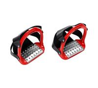 Riuulity Estribos para Montar a Caballo 120 Mm de Aleación de Aluminio | Pedal Acanalado de Acero Inoxidable para Agarre en Mojado, Soporte Ergonómico para Rodilla y Tobillo, Se Adapta a Sillas