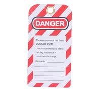 Riuulity Etiquetas de Bloqueo y Etiquetado Reutilizables, Juego de 20 Señales de Seguridad de PVC para Aplicaciones Médicas e Industriales, 75 X 145 Mm