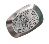 Riuulity Exquisita Bandeja para Aperitivos de Hojalata con Formas de Estilo Europeo, Rendimiento Estable para Equipos de Acampada, Platos para Servir (Estilo de Frutas Vegetales)