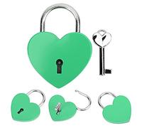 Riuulity Exquisitos Curso de Heart School Curry para Suministros para el Hogar, Comercio de Metal 45x59 Mm, para Joyeros y Equipaje Pequeño (GREEN)