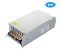 Riuulity Fuente de Alimentación Conmutada Estable 100A DC 12V 1200W Transformador de Voltaje para Tira de Luz LED CCTV Seguridad Aleación de Aluminio