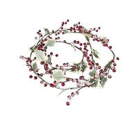 Riuulity Guirnalda de Bayas Navideñas con Bayas Rojas de Imitación de 1,2 M para Decoración de Casas Navideñas y Eventos Festivos