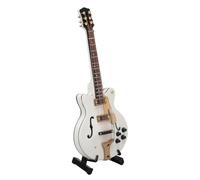 Riuulity Guitarra en Miniatura de Madera, Modelo de Mini Instrumento Musical Hueco Coleccionable, Elaborada con Material de Tilo, Ideal para Decoración del Hogar, único