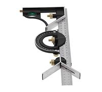 Riuulity Herramienta de Alta Precisión con Regla de ángulo Cuadrado Combinada 3 en 1 para Carpintería de Acero Inoxidable de 11,8 Pulgadas