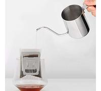 Riuulity Hervidor de café Elegante de Acero Inoxidable con Pico Largo para Preparar un café Sabroso (sin tapa)