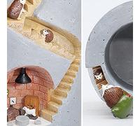 Riuulity Interesante Maceta de Resina Decorativa para Animales, Maceta Suculenta, Contenedor para Amantes de los Cuentos de Hadas, Estilo Casa de Conejo (de la casa del Erizo)