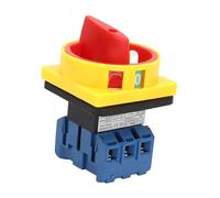 Riuulity Interruptor Disyuntor de Carga de Alto Rendimiento 25A/32A, Interruptor Giratorio Confiable con Protección para Dedos, Ideal para Industrias Químicas y Textiles, Tamaño Compacto, Estructura